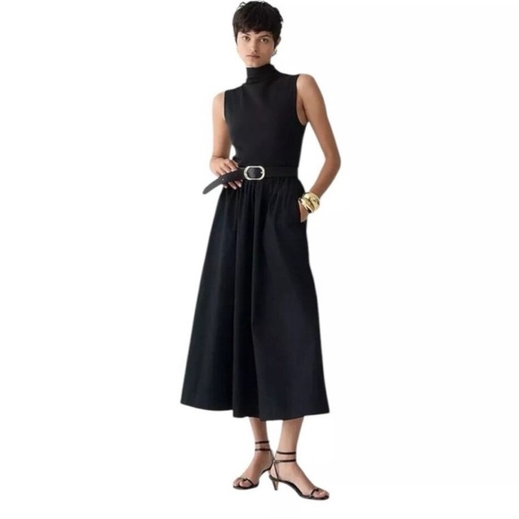 J. Crew Dresses & Skirts - J. Crew Classic Black Sleeveless Midi Dress